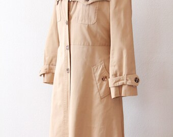 1970s Vintage Trench Coat with wool lining