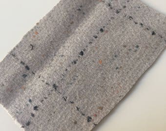 Fabric Plaid gray angora and wool