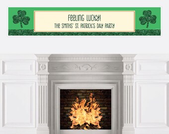 St. Patrick's Day Party Banner - Personalized Saint Patty's Day Party Decorations -St. Patricks Day Holiday Party Decorations - Irish Party