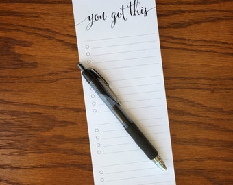 Tall To Do List Pad with Spaces for Categories, Things To Do Note pad, List Notepad, Task list pad