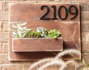 Rustic Cedar Address Planter