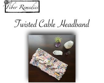 Twisted Cable Headband | Instant Download | PDF Knitting Pattern | Easy & Beginner Level