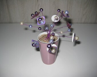 bouquet of flower buds and pearls