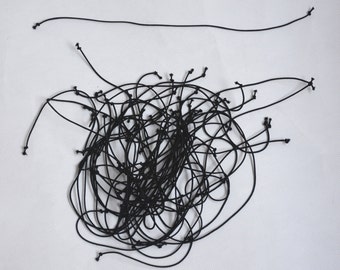 10 pcs Black Hat Elastics Millinery Fascinators securing a headpiece 12 Inches