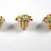 Trio of Tiny Handmade Glass Cupcake Beads with Sprinkles