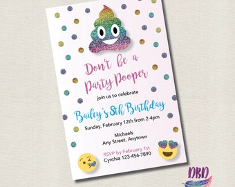 Don T Be A Party Popper Invitation 5