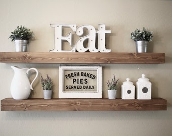 Floating Shelf | Rustic Floating Shelf | Ledge Shelf | Wooden Floating Shelf | Floating Shelves | Farmhouse Decor | Chunky Shelves |