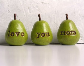Gifts for mom / Mother's Day gift for her / 3 love you mom pears / gift for women / pears gift / gifts for mothers