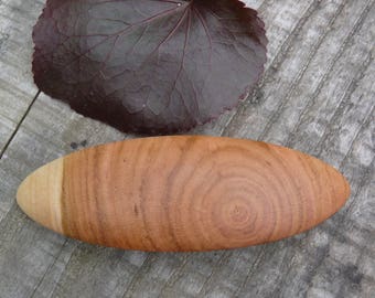 Wood Oval Hair Clip, Natural wood hair pin, Nature Inspired, Earthy eco accessories, Wood hair clip, hair pin, 80mm French barrette clasp