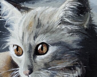 Cat Giclée Print from Original Oil Painting Miniature