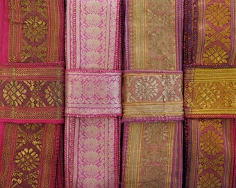 Red and Pink Sari borders, SR214