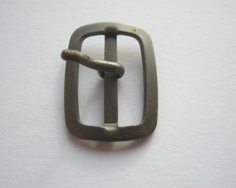 15 pieces of metal buckles with mandrel, small buckles approx. 28/21 mm, bridge approx. 22 mm, new, Button manufactory