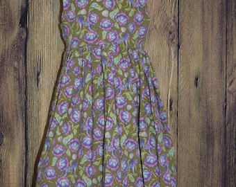 Girls Sleeveless Scoop Back Dress, Size 7