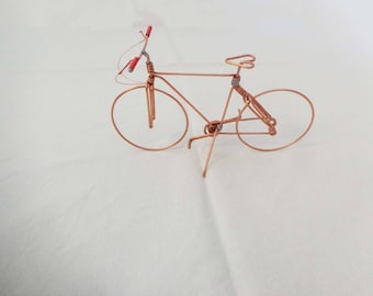 Miniature handmade wire bike.