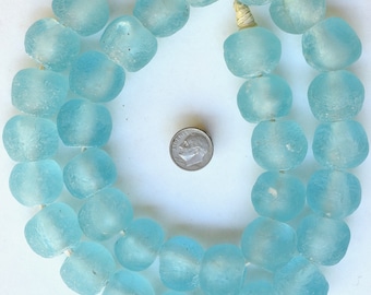 26-28 Inch Strand Extra Large Sized African Recycled Glass Beads from Ghana - Sea Glass Beads - Various Colors Available