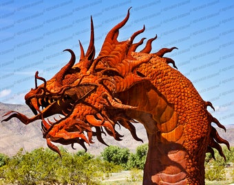 Dragon Head Photo Instant Download, Digital, Printable Background Photo, Digital Art Wall Decor, Living Room Wall Art, Screen Saver Gift