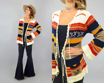 70's Southwestern Stripe Cardigan
