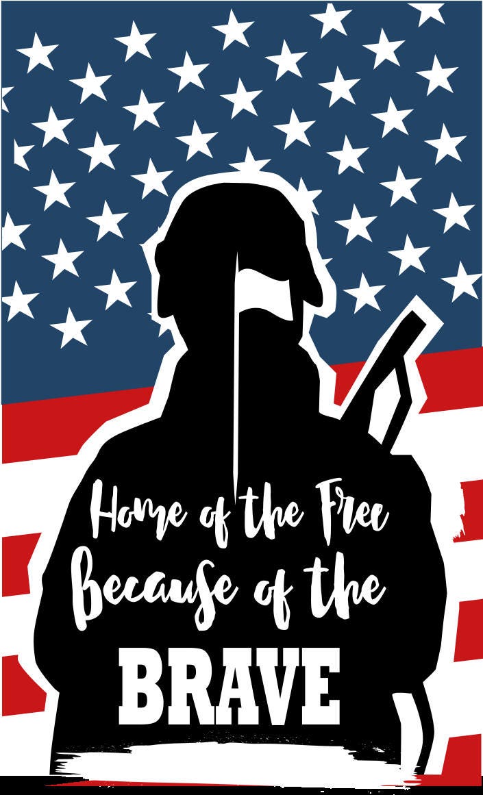 Download SVG Home of the Free Because of the Brave Military SVG