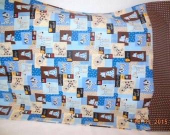 Puppy Dogs and Polka Dots Pillowcase