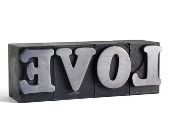 LOVE - 72pt Vintage Metal Letterpress