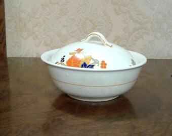 Vintage Autumn Leaves covered Butter Dish