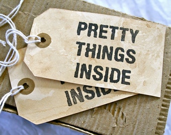 Rustic Hang Tags, Packaging, Pretty Things Inside