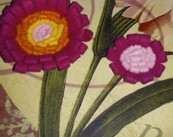 Felt flower Duo-Mama and Nina