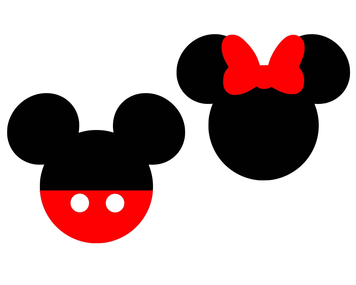 Mickey mouse Svg Disney Svg Minnie Mouse Svg Bow SVG Monogram
