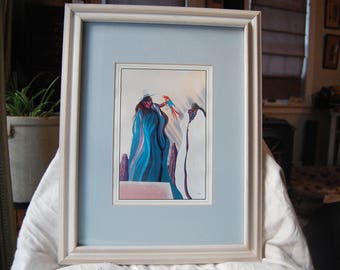 Bill Rabbit Framed Matted Print - Southwestern Art -
