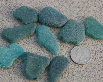 9 teal sea glass/ teal beach glass/ teal green sea glass/ teal seaglass/ unique sea glass/ zeeglas/ meerglas/ verre de mer/ cristal de mar