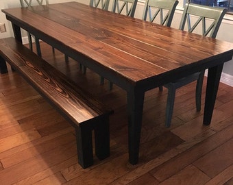 Harvest Table, Farmhouse Table, Dining Table, Rustic, Customizable
