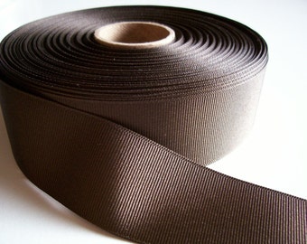 Brown Ribbon, Brown Grosgrain Ribbon 1 1/2 inches wide x 10 yards, SECOND QUALITY FLAWED