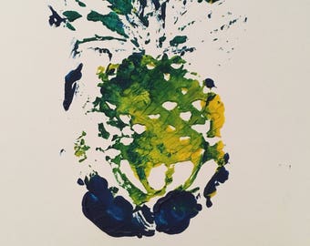 Acrylic a4 painting on card