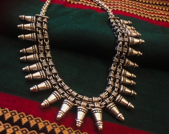 Handcrafted/ Boho/Choker/Ethnics /Tribal Statement Necklace.