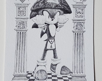 MaSonic the Hedgehog - ACEO giclee card print