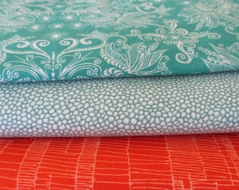 SALE - Quilting Fabric Bundle - Fabric by the Yard - 1/2 Yard Fabric Bundle - Total 1.5 Yards - Cotton Fabric - Designer Fabric