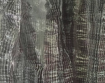 3 meters of chiffon iridescent, very light green collar, extremely pleated fabric, scarf or headscarf set TM1