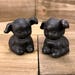 Vintage (1940's) Griswold Hubley Style Cast Iron Miniature Puppy Paperweights (Pair)