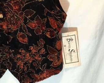 New Barrie Stephens Rose Vest Sz M Vintage