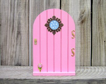 Wood Fairy Door, Pink, Indoor Fairy Door, Childs Gift, Fairy, Pretend Play, Girl Gift, Magical Portal, Miniature Door, Fairy Play