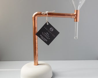 Concrete Pour Over, Coffee pour over, Concrete and copper pour over, coffee maker, coffee dripper, coffee lover, pourover dripper, concrete