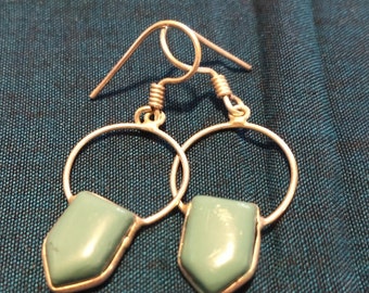 Handmade resin and Sterling Silver earrings