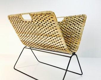 Woven newspaper Stand Vintage Decoration magazine