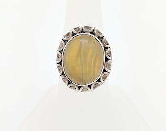 Ladies Sterling Silver Rutilated Quartz Ring Size 7
