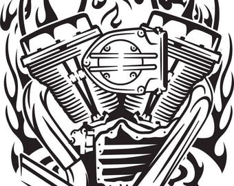 MOTORCYCLE ENGINE SVG
