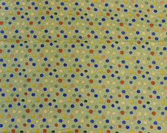 Cuddles Dots Apple Green by Debbie Mumm 100% cotton fabric by SSI