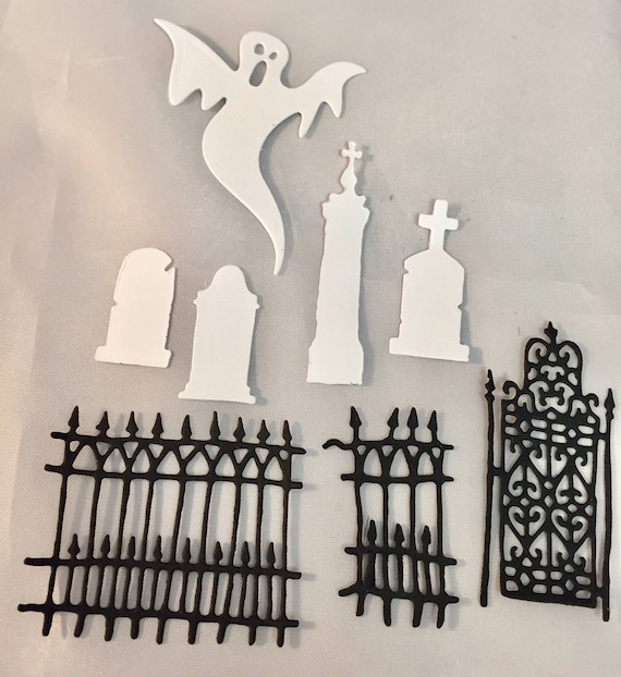 Tim Holtz Halloween Die Cuts Village Graveyard Six