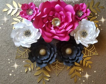 7 piece Kate Spade Paper flower Backdrop/Event Decorations