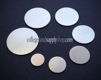 18g., 1"PEWTER BLANKS, SETS of 3, 1" round disc, jewelry supply, disc for etching, jewelry supply shop, hand stamping