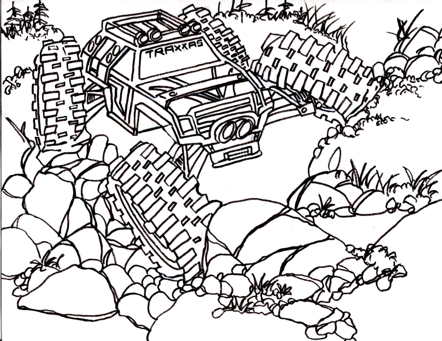5 Traxxas Summit Coloring Pages Drawing Truck 4x4 RC